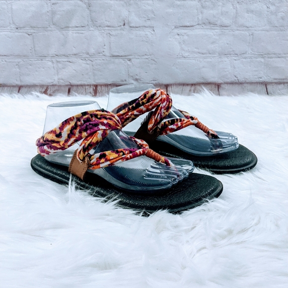 Sanuk Shoes - Sanuk Yoga Sling Tie Dye Print Yoga Mat Sandals Sz 9